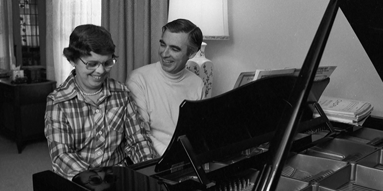 Joanne and Fred Rogers at Piano 
